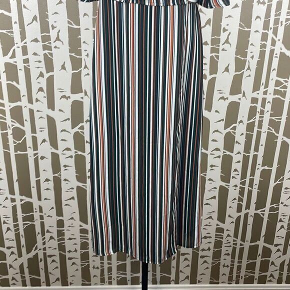 Forever 21 Contemporary Striped Wrap Midi Dress S - Picture 5 of 9